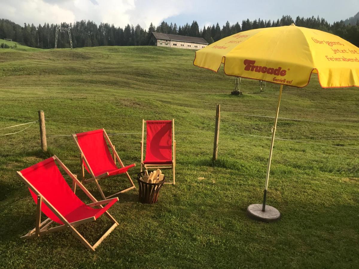 Ferienwohnung Morgentau Am Rande Der Wildnis Sibratsgfäll Exterior foto